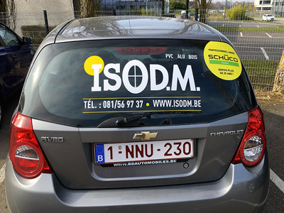 VDFA stickers publicitaire autocollant lettrage véhicule conception wallonie