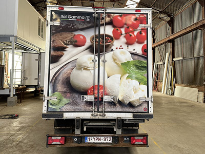 VDFA stickers publicitaire autocollant lettrage pour véhicules utilitaires et camions conception et pose en wallonie belgique