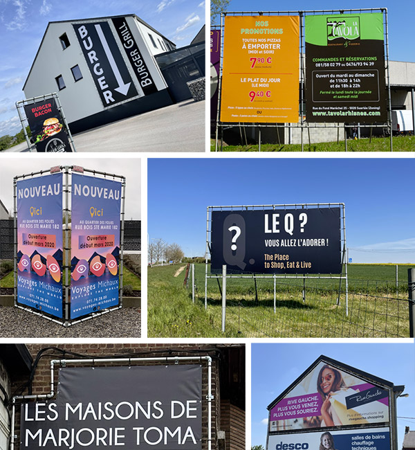 structure tubulaire pour baches publicitaire
