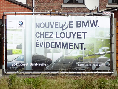 VDFA bâche publicitaire conception Bruxelles