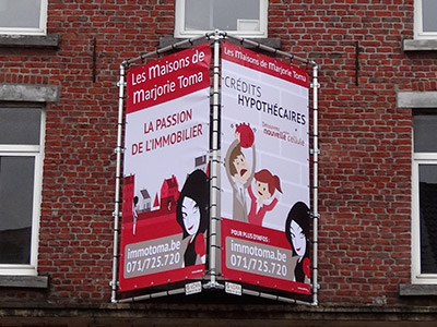 VDFA bâche publicitaire conception wallonie