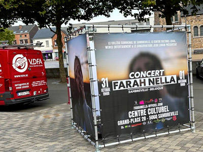 VDFA structure cube publicitaire conception sambreville