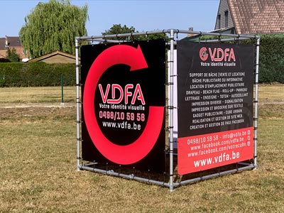 VDFA structure cube urbain publicitaire conception hainaut