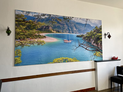 VDFA création et placement de cadre textile à Dinant