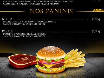 VDFA création et impression de menu pour restaurant en hainaut