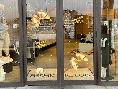VDFA lettrage publicitaire de vitrine magasin commerce pose hainaut charleroi et mons