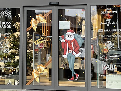 VDFA lettrage publicitaire de vitrine magasin commerce pose hainaut charleroi et mons