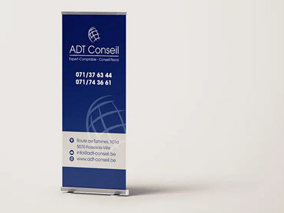 VDFA création et placement de Roll-up En Hainaut