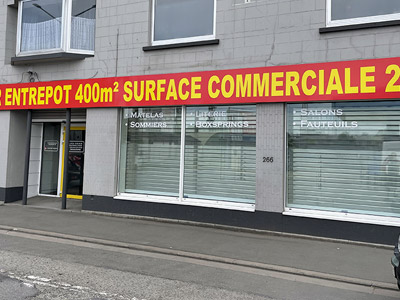 VDFA décoration vitrine sticker plein publicitaire magasin commerce à Jemeppes sur sambre