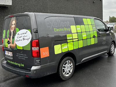 VDFA stickers publicitaire autocollant lettrage véhicule conception auvelais