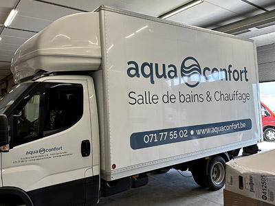 VDFA sticker autoccolant camionnette conception charleroi
