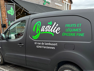 VDFA lettrage pour véhicule utilitaire et camion pose à Farciennes